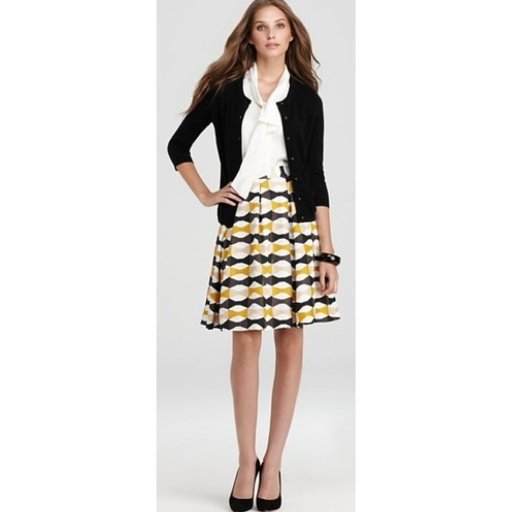 kate spade new york Jolie Bow Silk Print Skirt